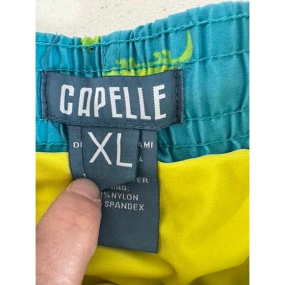 "CAPELLE" Mens Swim Trunks SZ XL Drawstring Crocodiles Beach PLZ READ!! Vacation - Picture 5 of 12